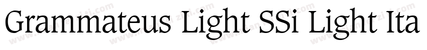 Grammateus Light SSi Light Italic字体转换